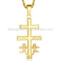 Große Kreuz Anhänger Kostüm Schmuck, Schutzengel Gold Anhänger 22k Goldschmuck